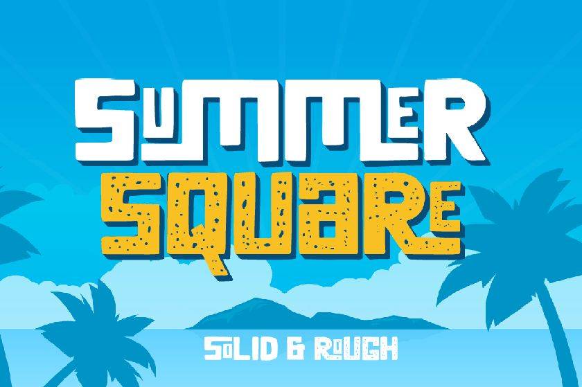 Summer Square Font sample