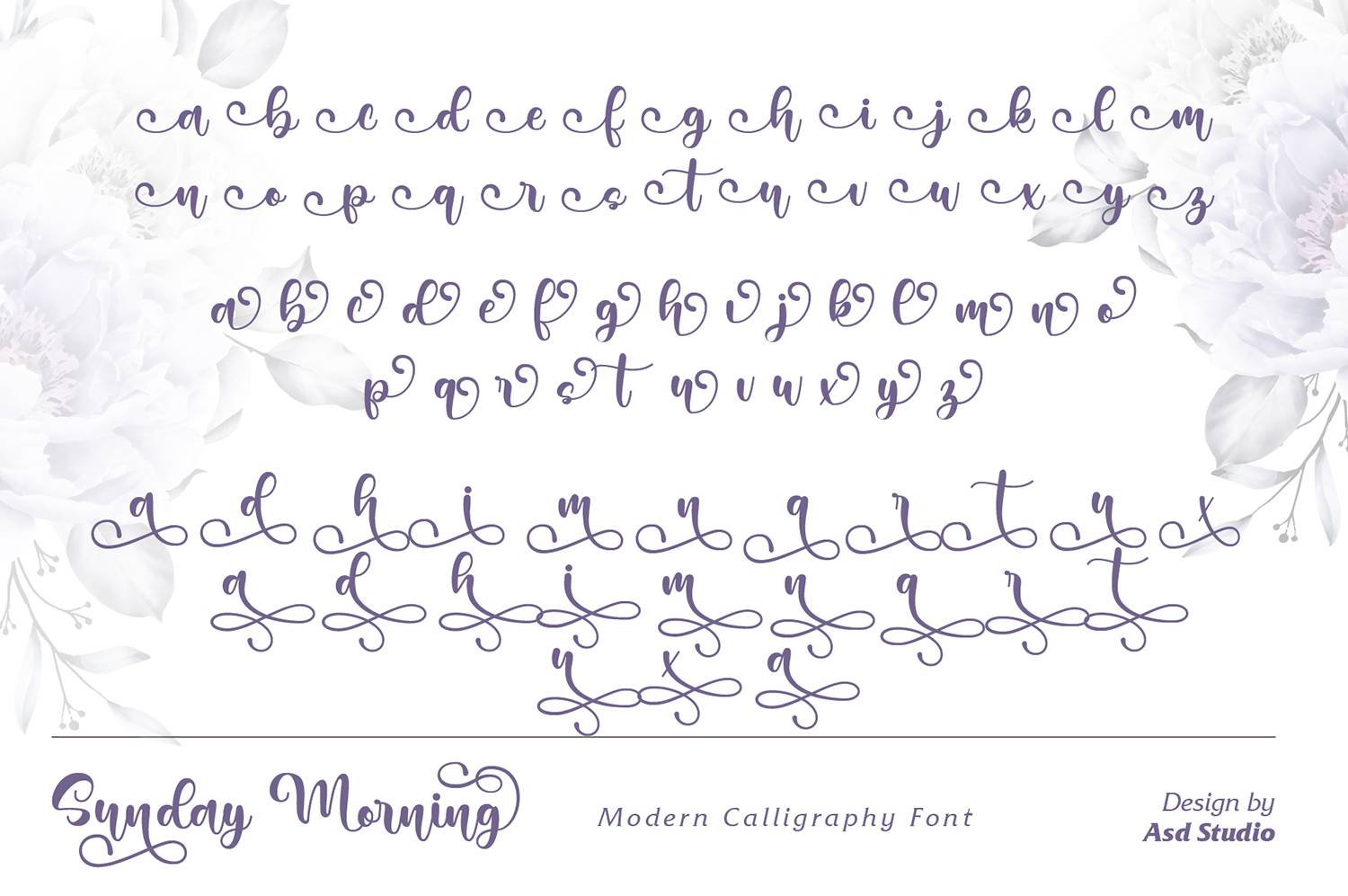 Sunday Morning Font sample