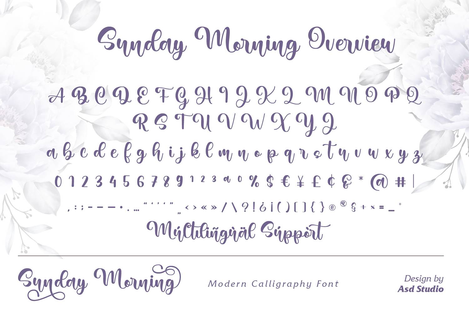 Sunday Morning Font sample