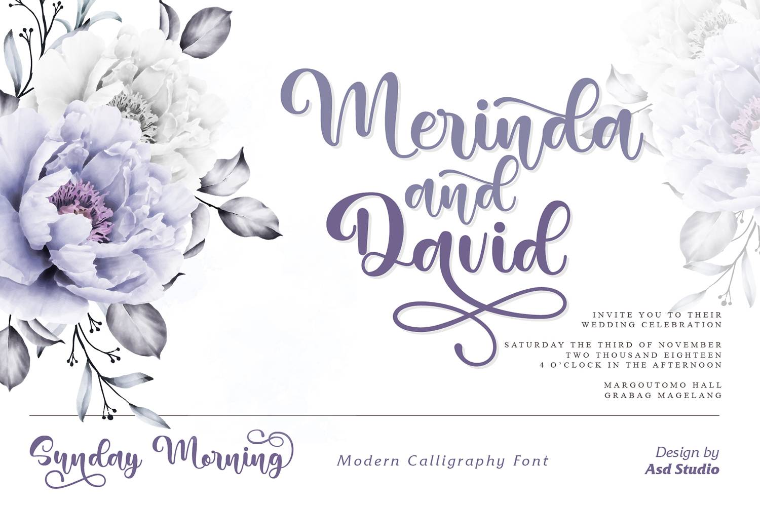 Sunday Morning Font sample