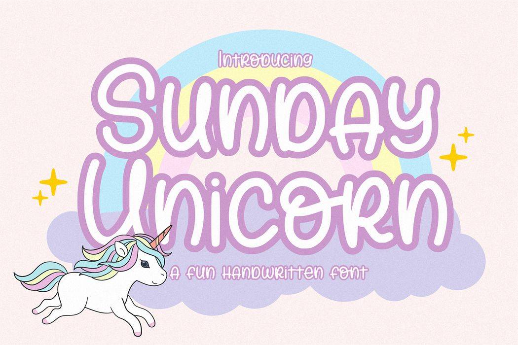 Sunday Unicorn Font sample