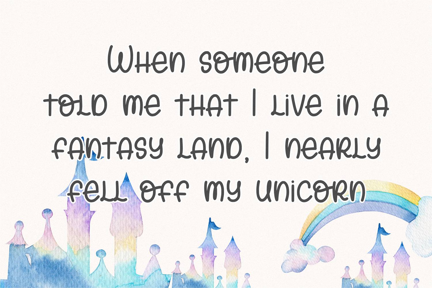 Sunday Unicorn Font sample