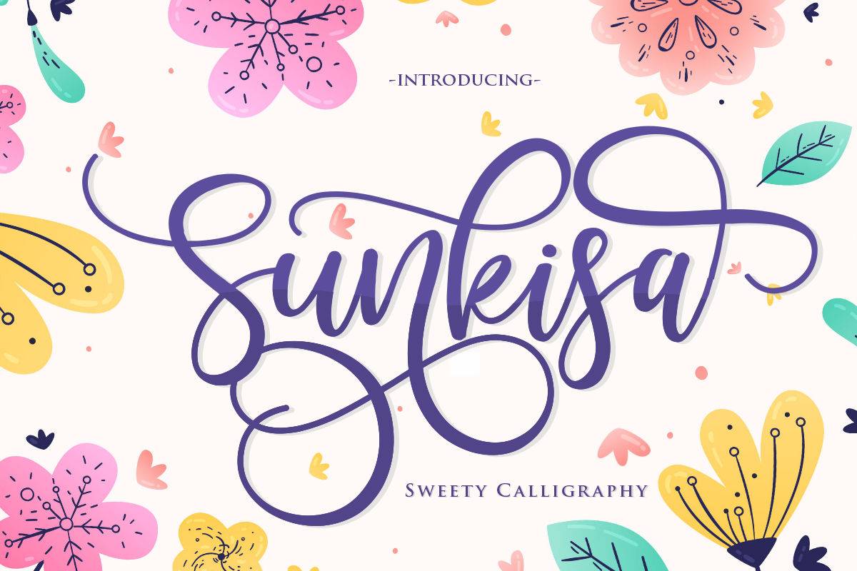 Sunkisa Font sample