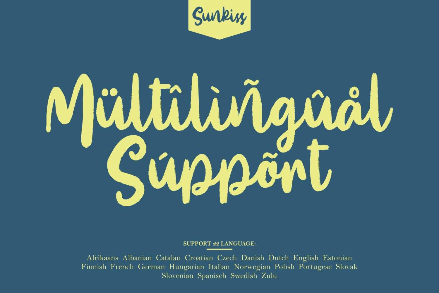 Sunkiss Font sample