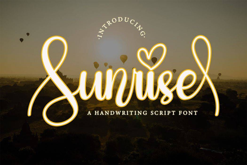 Sunrise Font sample