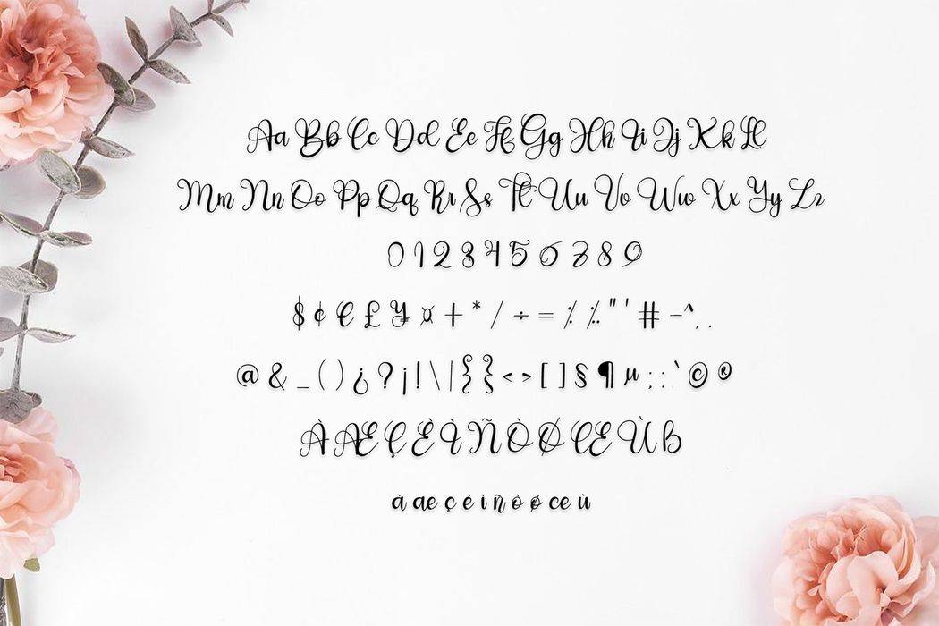 Sunrise Font sample