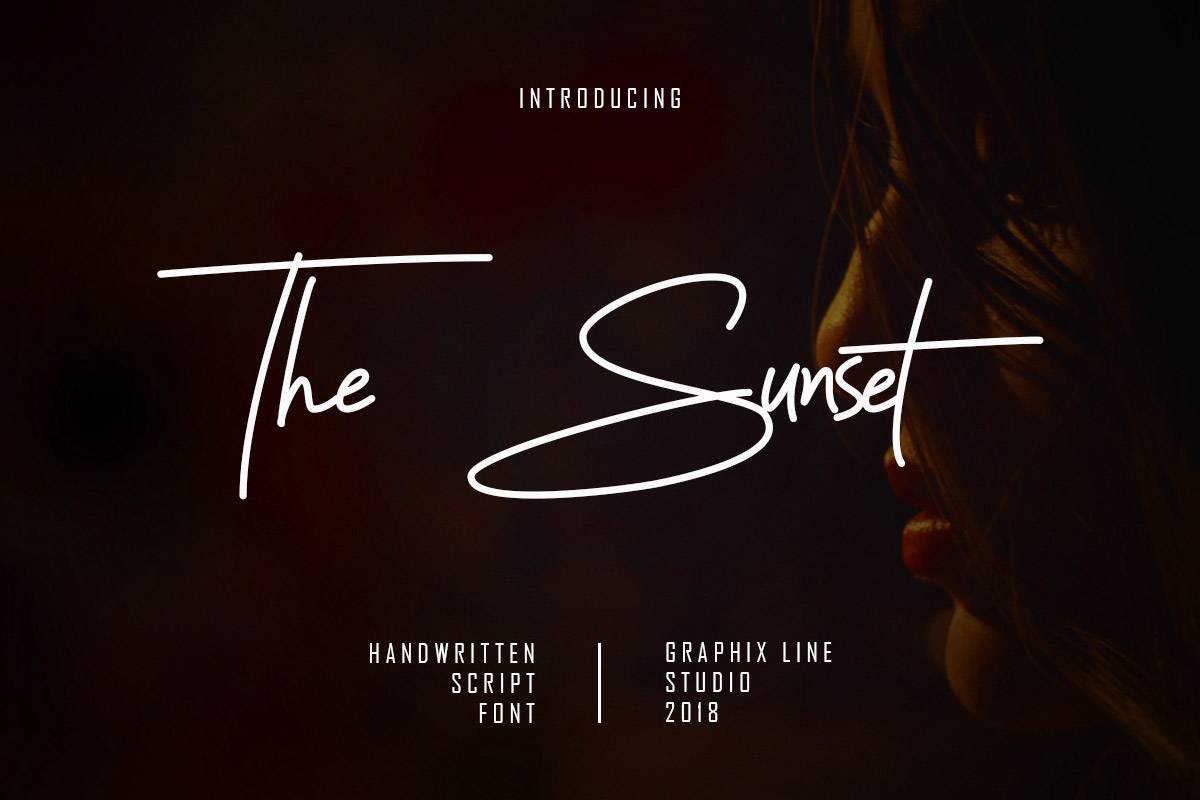 Sunset Signature Font Demo sample