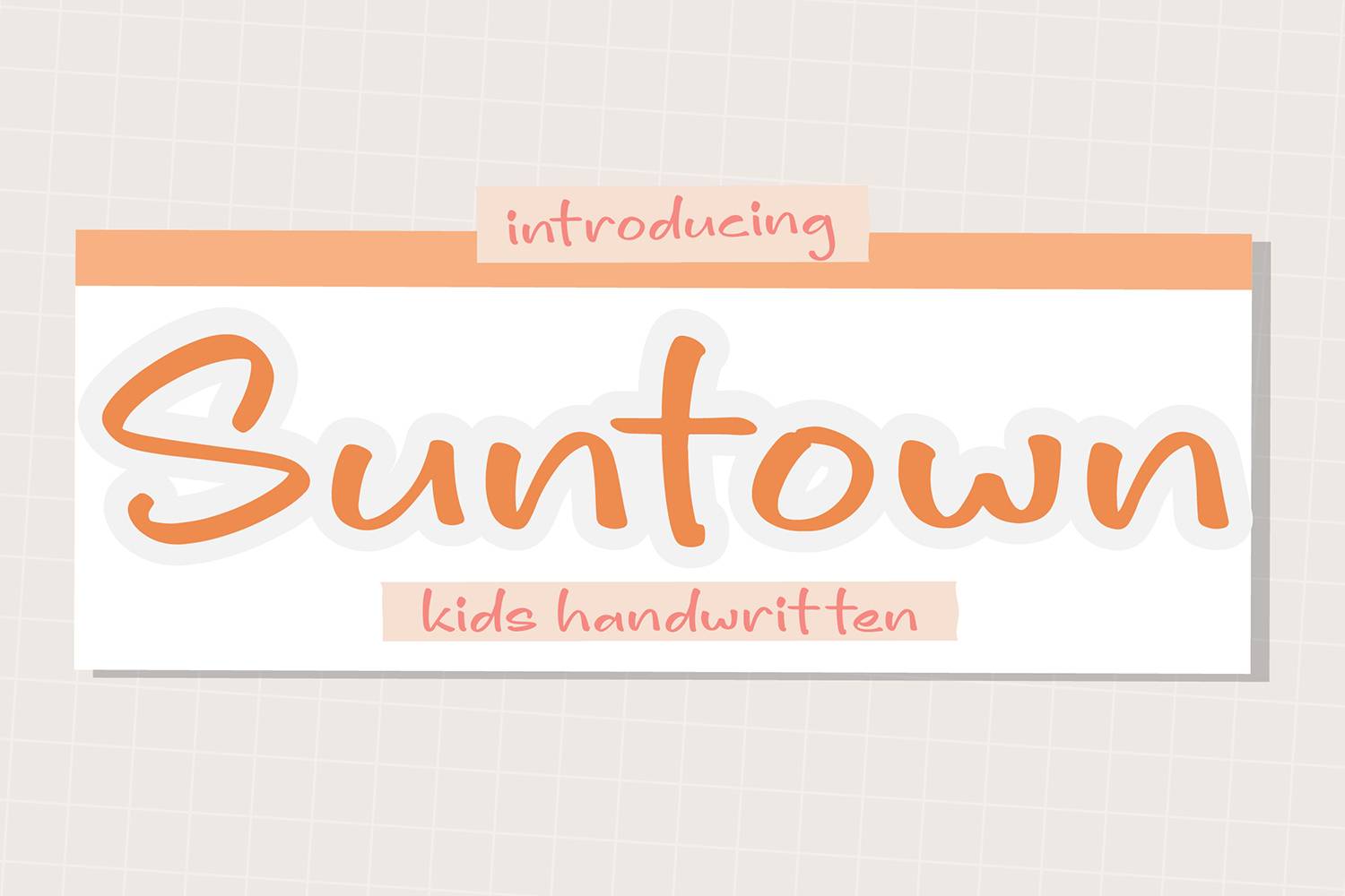 Suntown Font sample