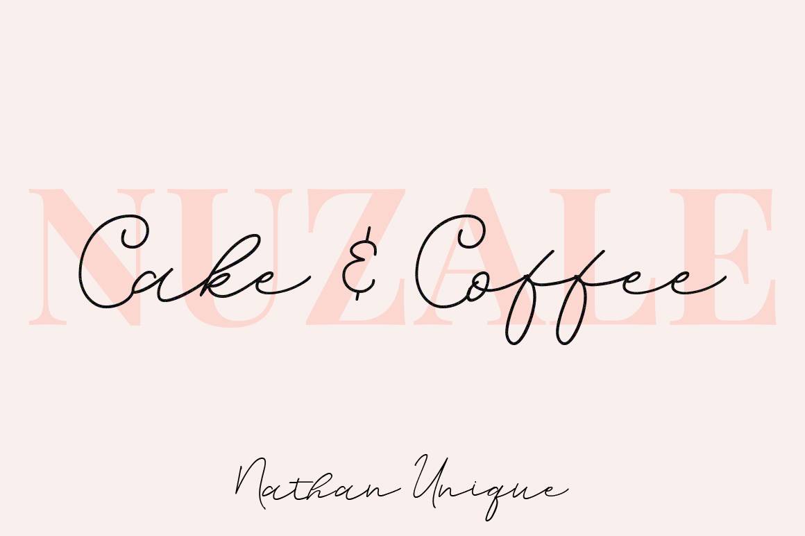 Sureder Stylish Script Font sample