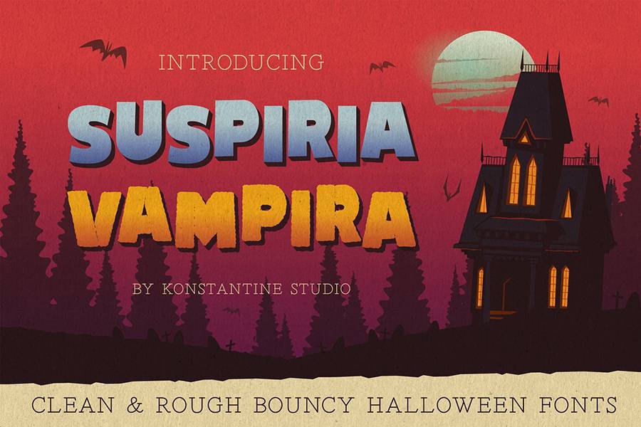 Suspiria Vampira Display Font sample