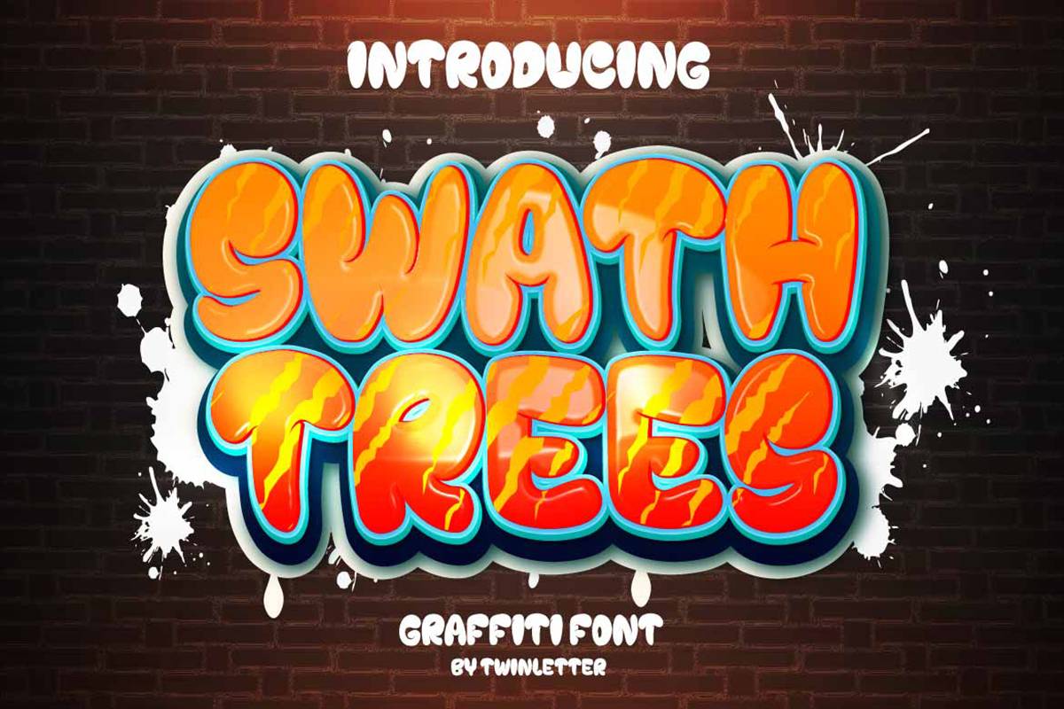 Swath Trees Font sample