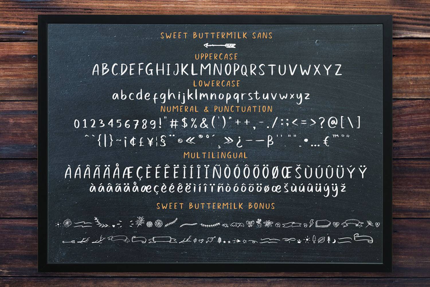 Sweet Buttermilk Font sample