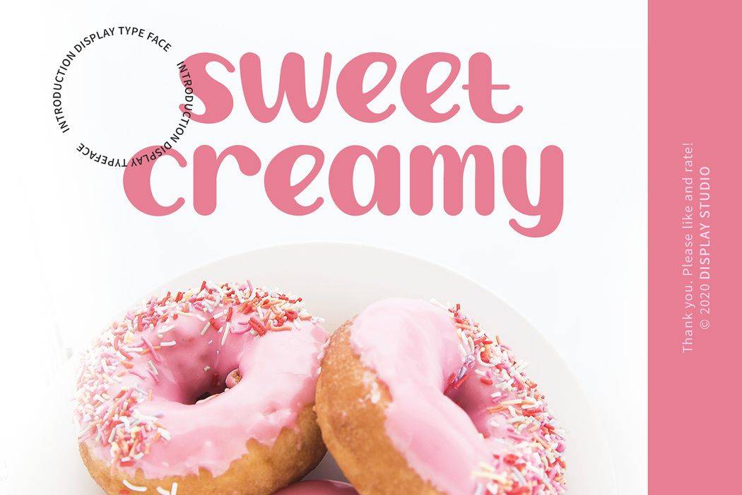 Sweet Creamy Font sample