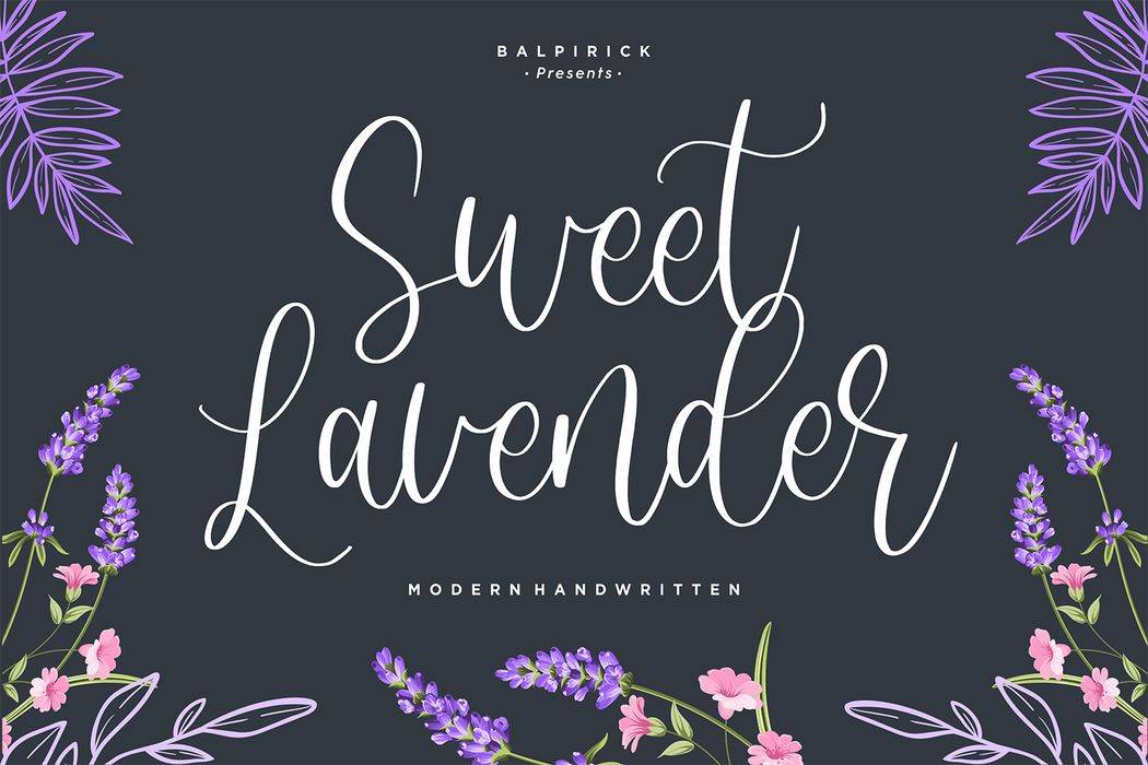 Sweet Lavender Font sample