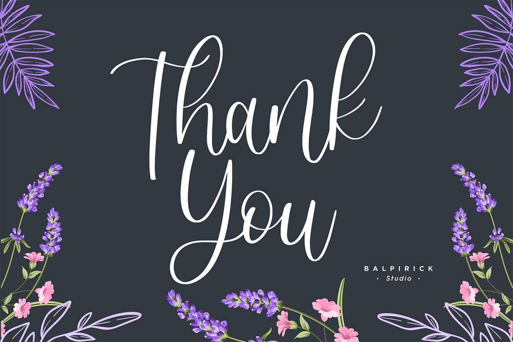 Sweet Lavender Font sample
