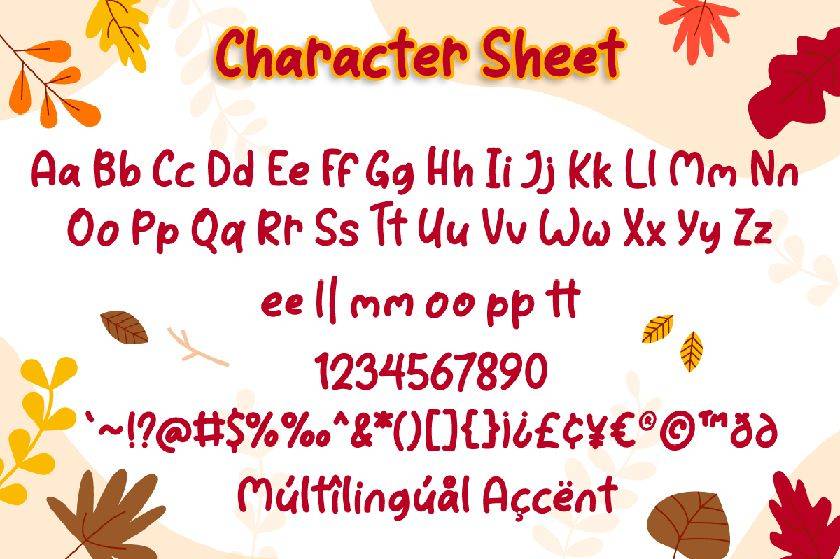 Sweet Maple Font sample