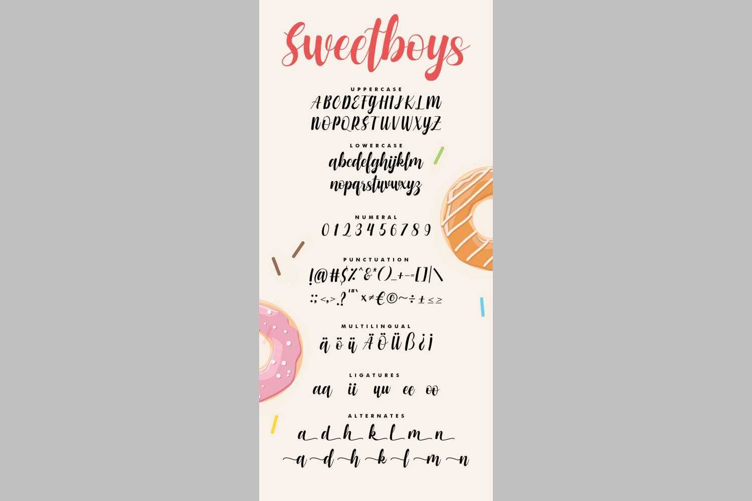 Sweetboys Font sample