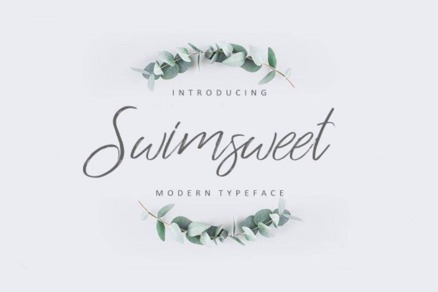 Swimsweet Script Font Demo sample
