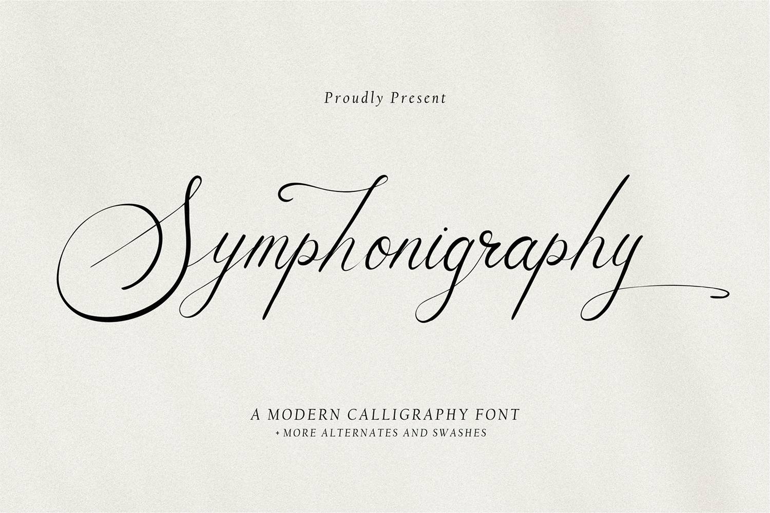 Symphonigraphy Font sample