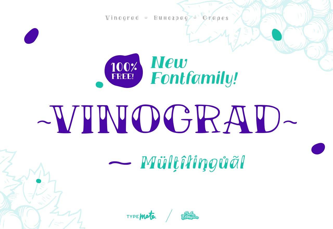 TM Vinograd Handwritten Typeface sample