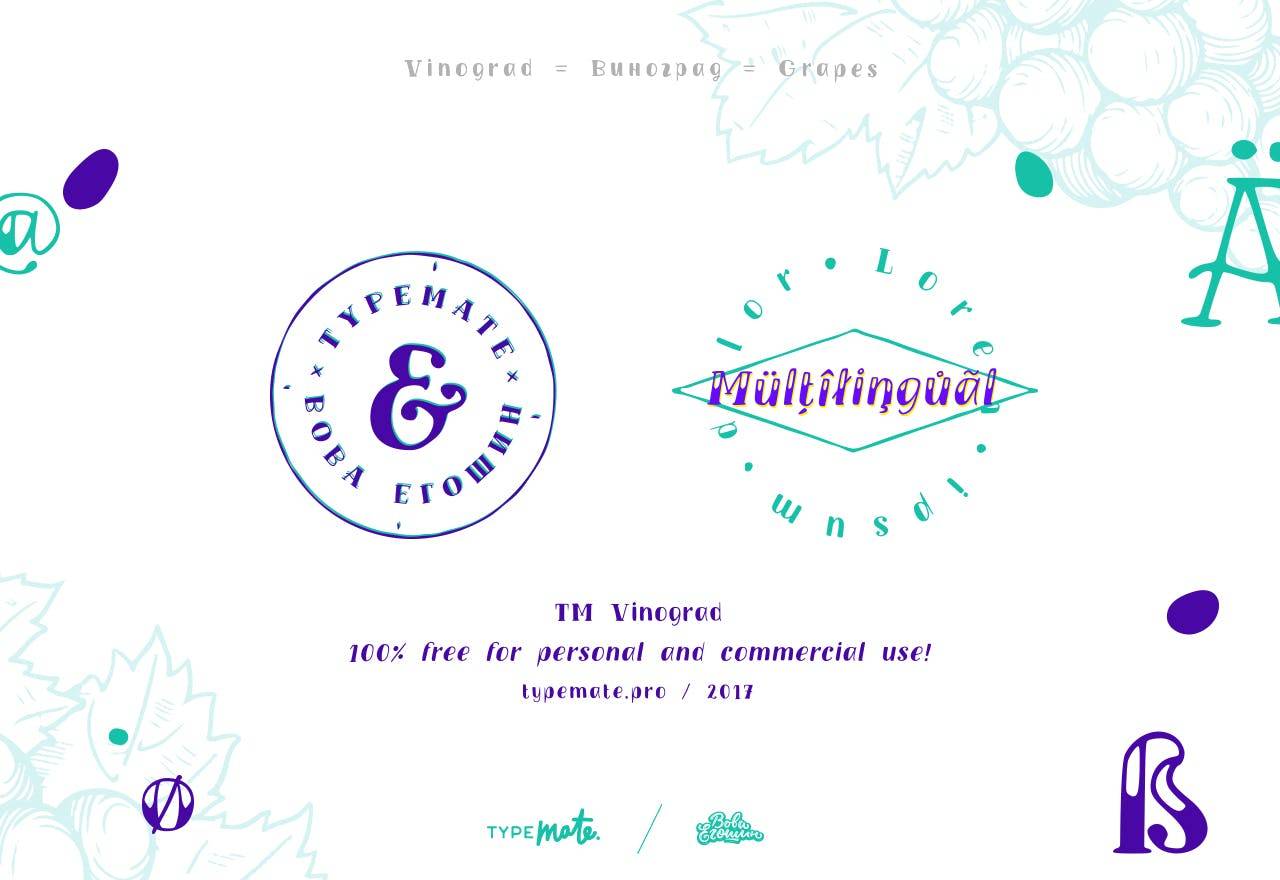 TM Vinograd Handwritten Typeface sample