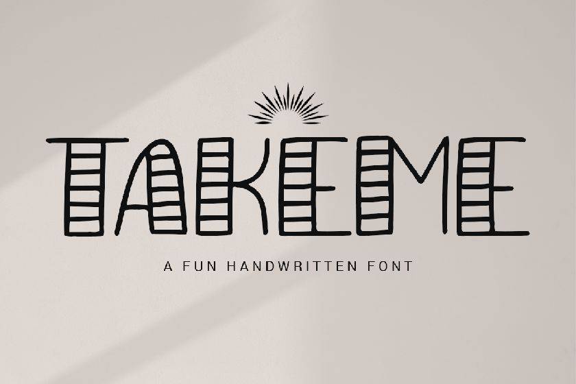 Takeme Font sample