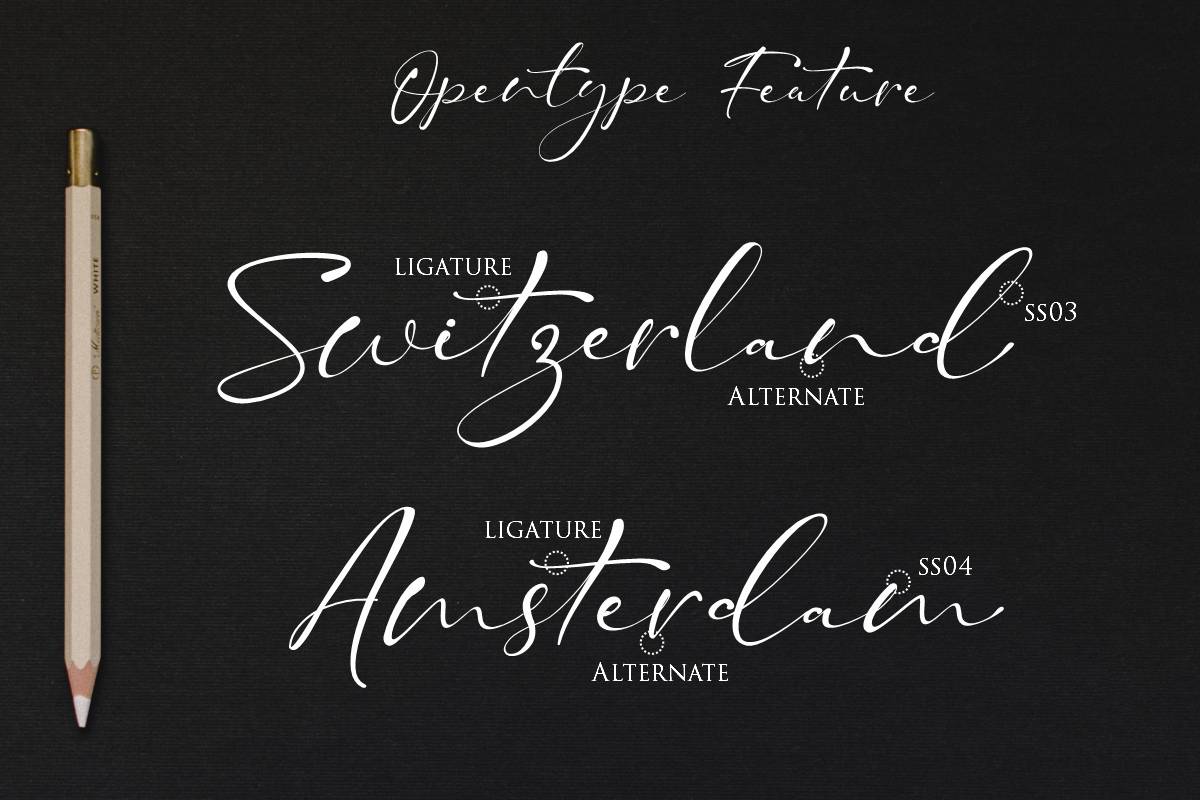 Taman Signature Font sample