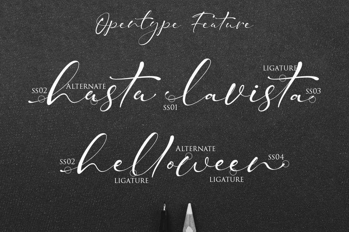 Taman Signature Font sample