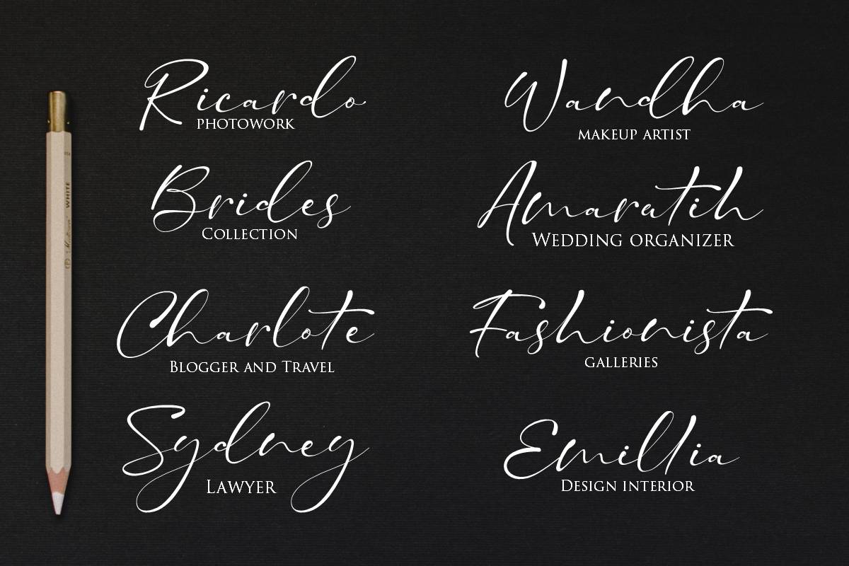 Taman Signature Font sample