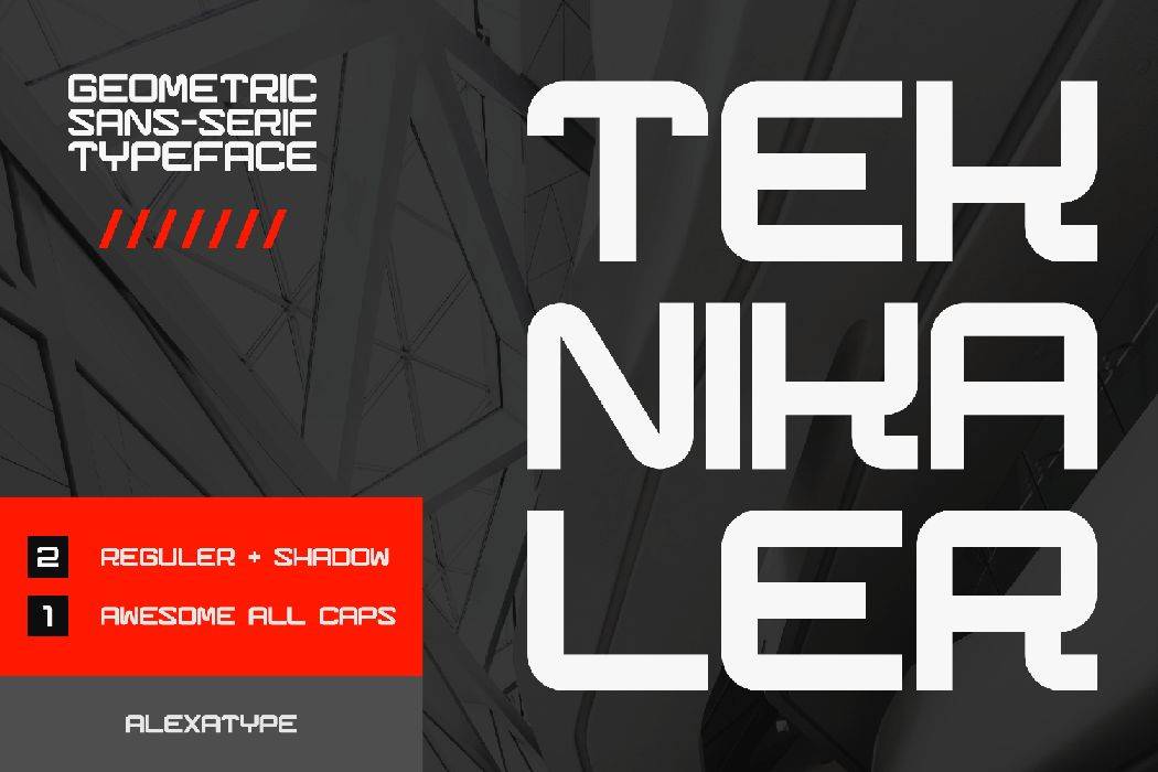 Teknikaler Font sample