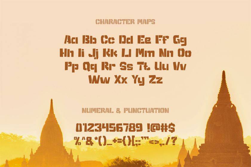 Temple Jump Font sample