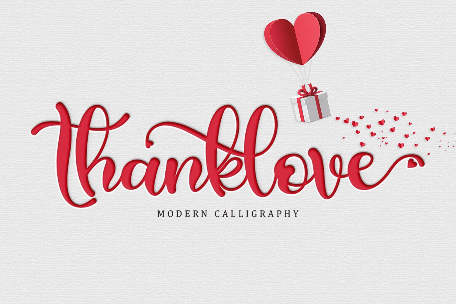 Thanklove Font sample
