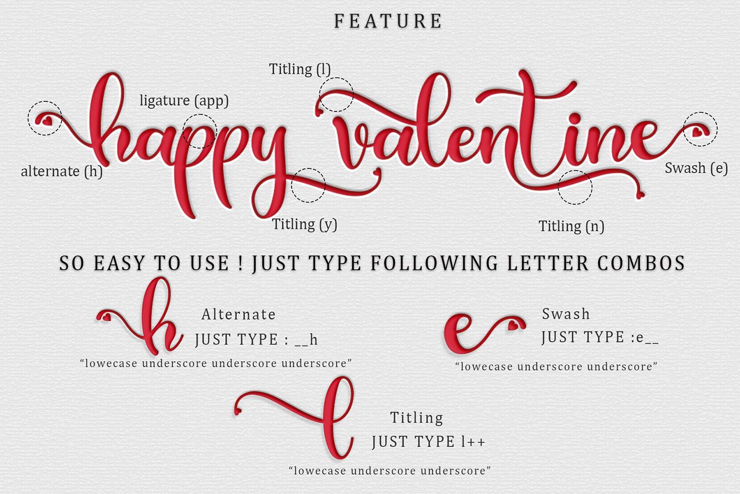 Thanklove Font sample