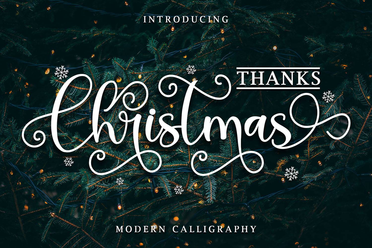 Thanks Christmas Font sample