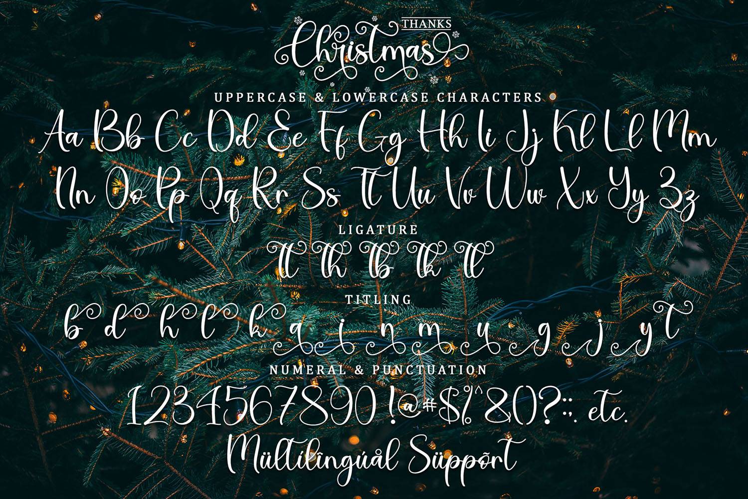 Thanks Christmas Font sample