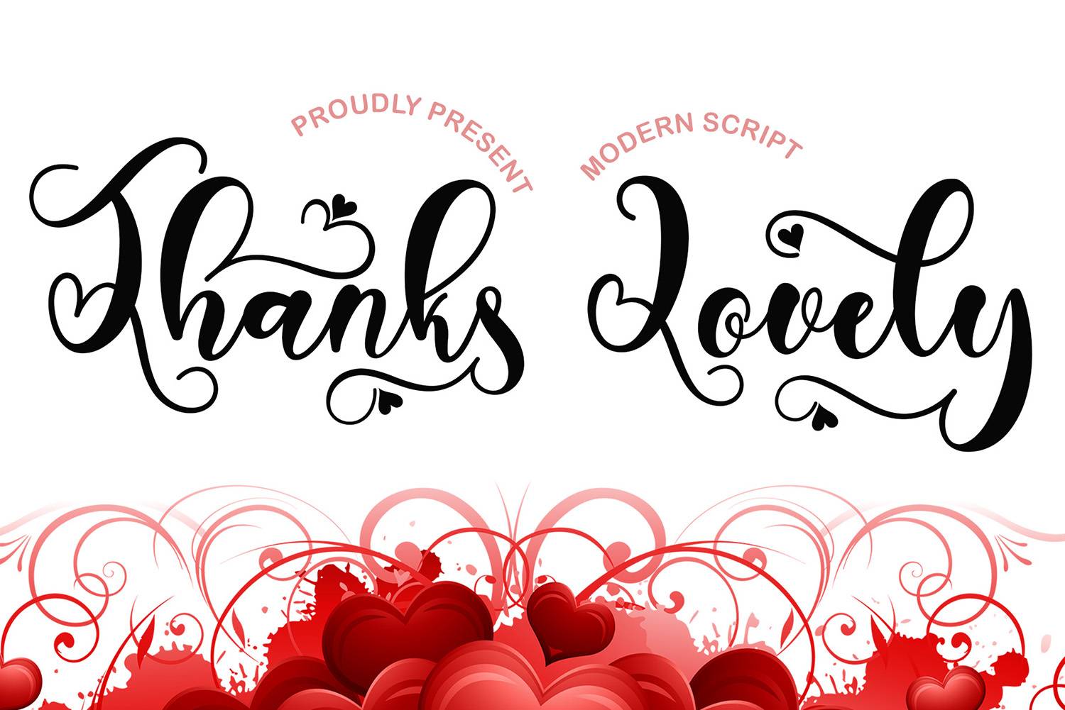 Thanks Lovely Font sample