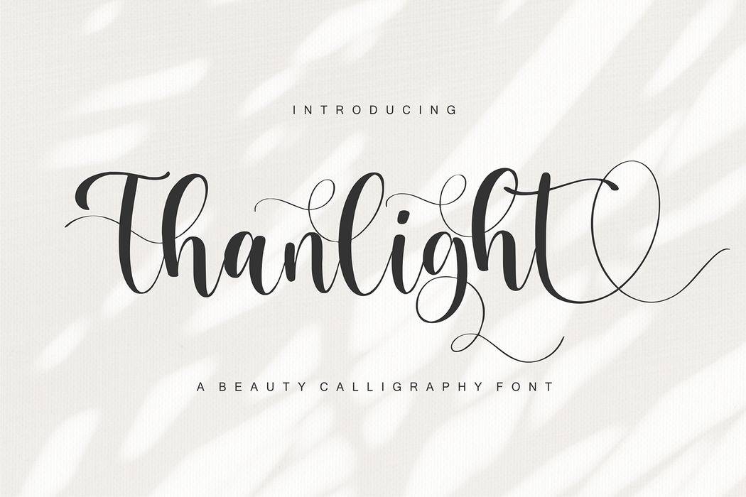 Thanlight Font sample