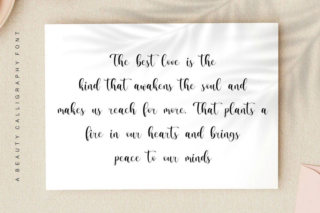 Thanlight Font sample