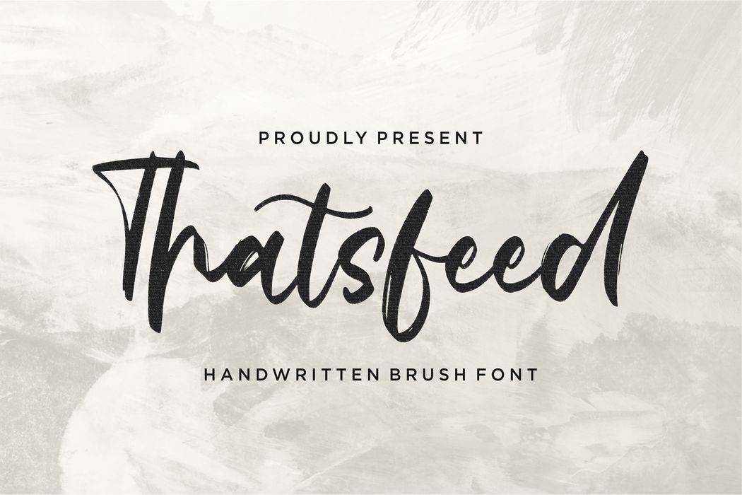 Thatsfeed Font sample