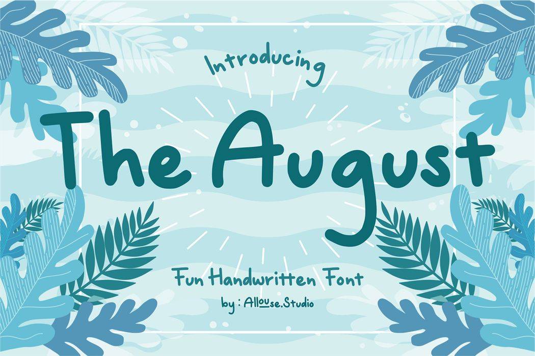 The August Font sample
