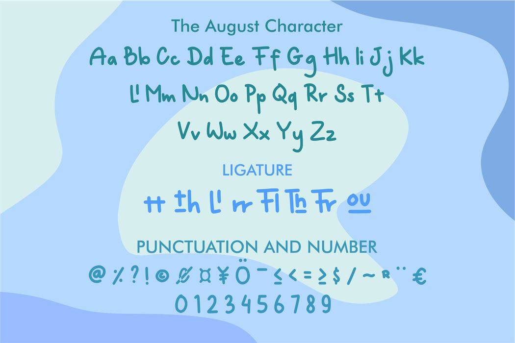 The August Font sample