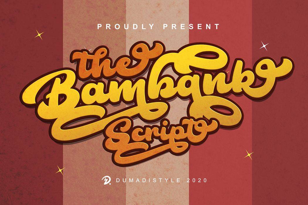 The Bambank Font sample