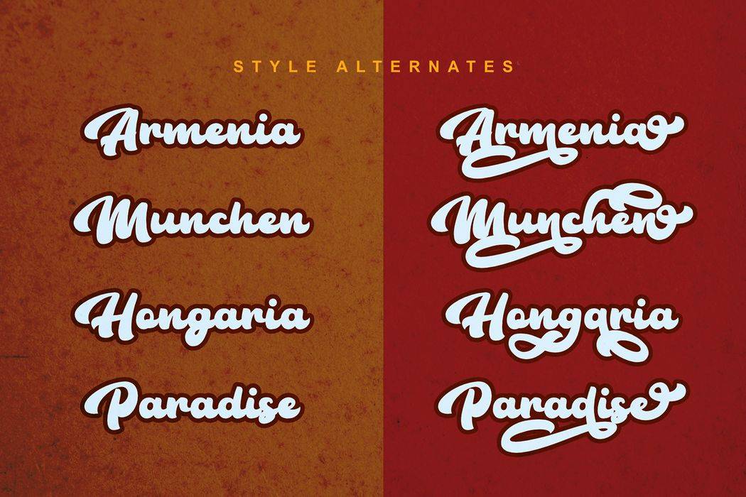 The Bambank Font sample