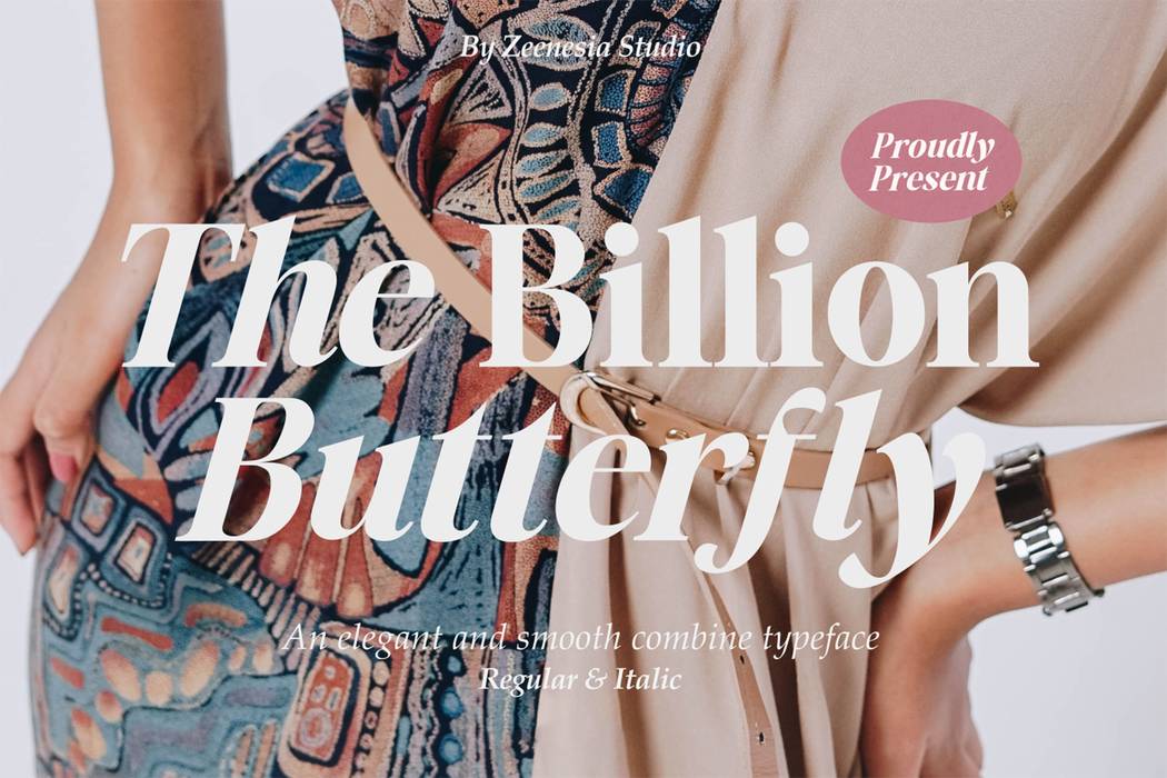 The Billion Butterfly Font sample