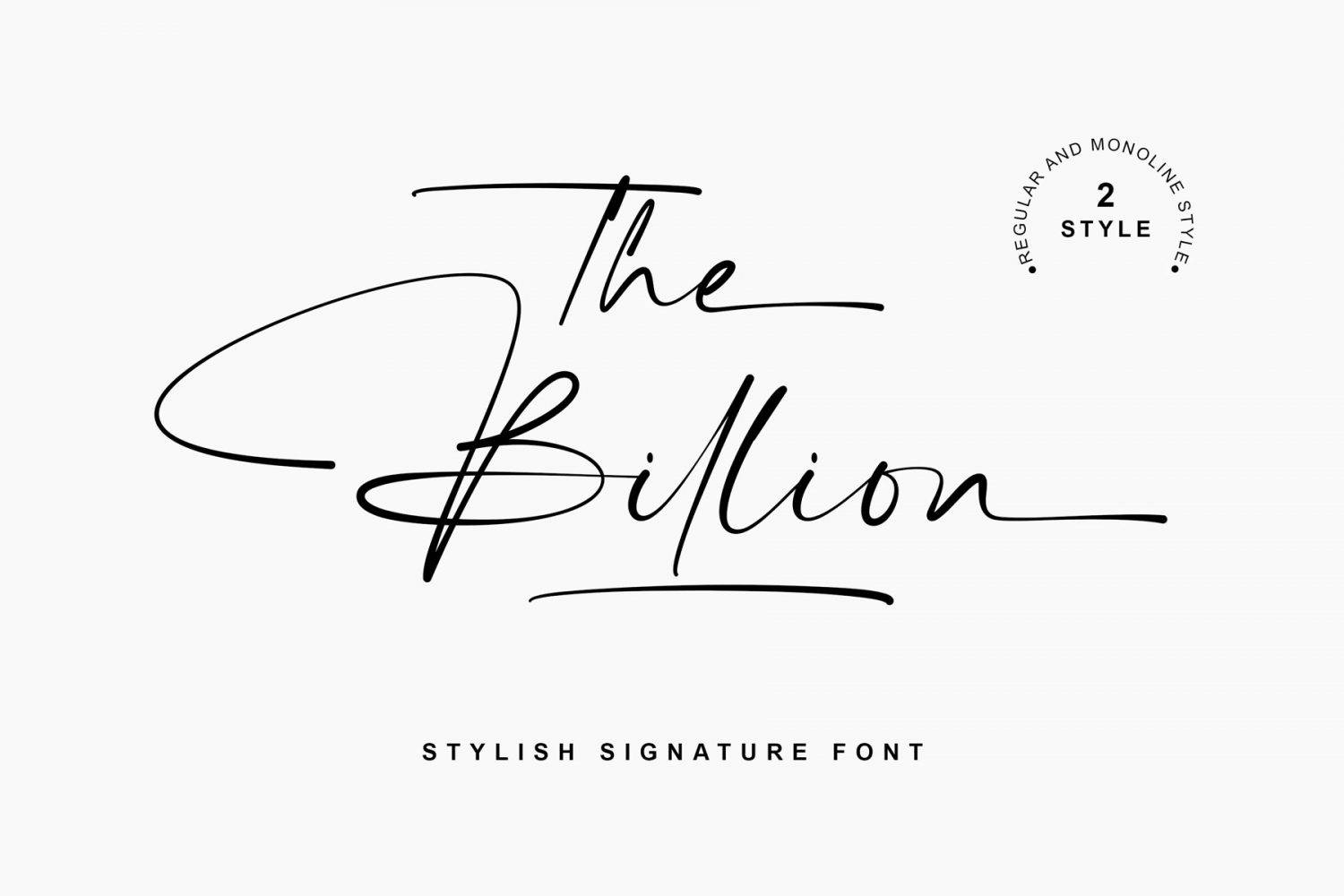 The Billion Font sample