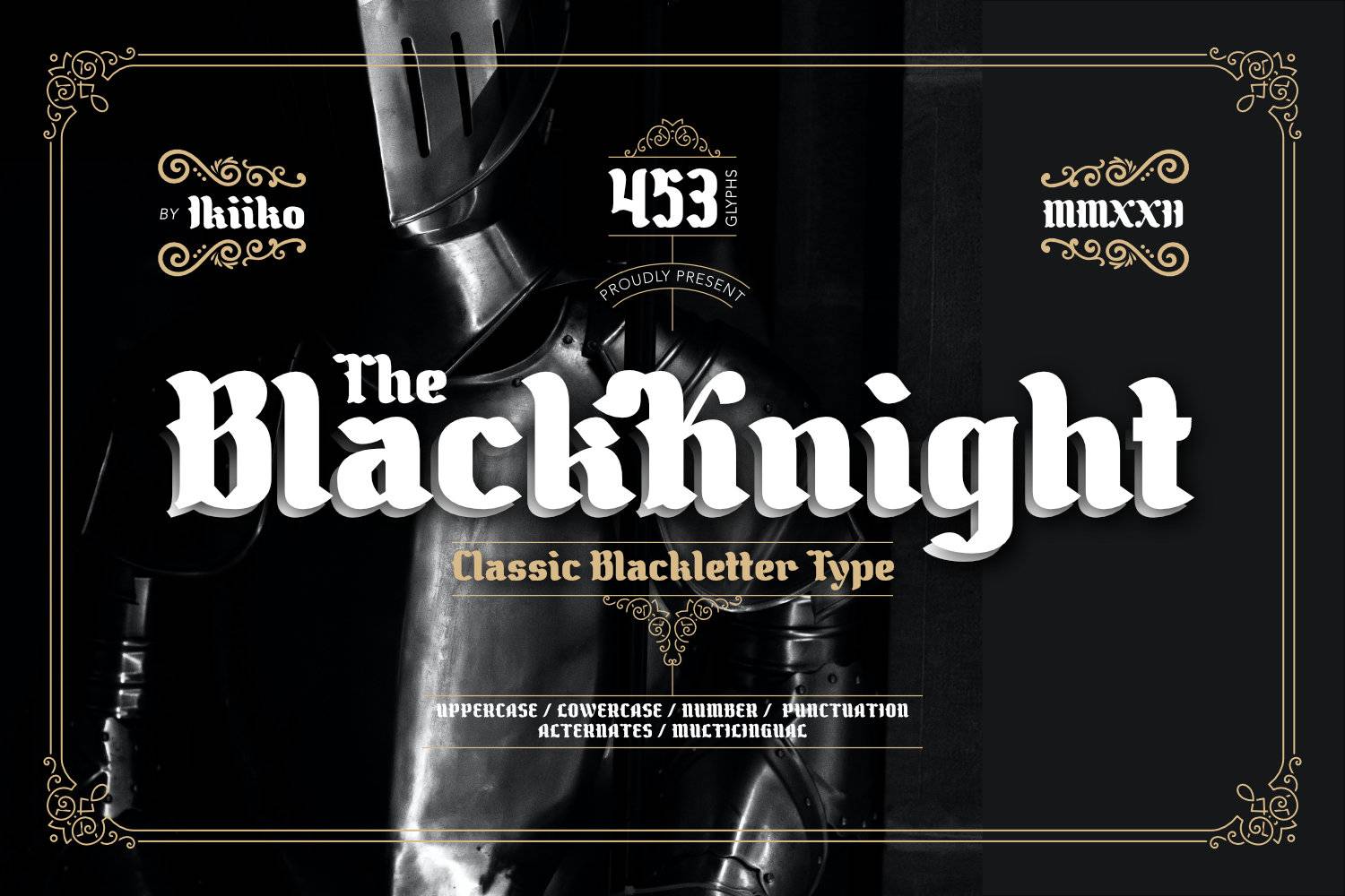 The Black Knight Font sample