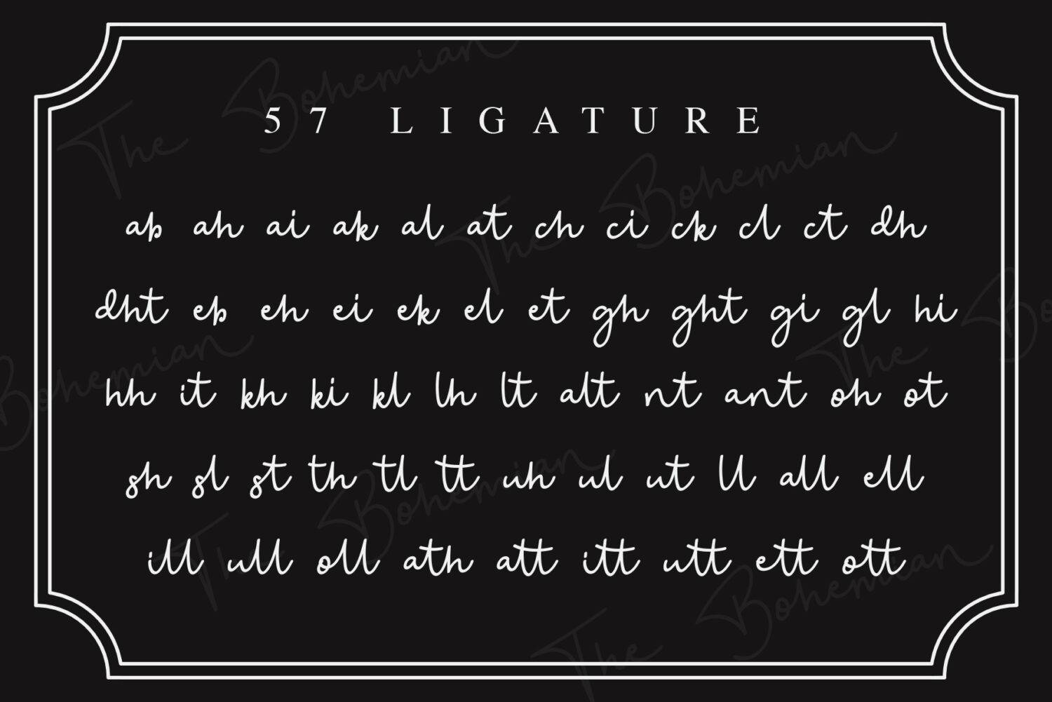 The Bohemian Font sample
