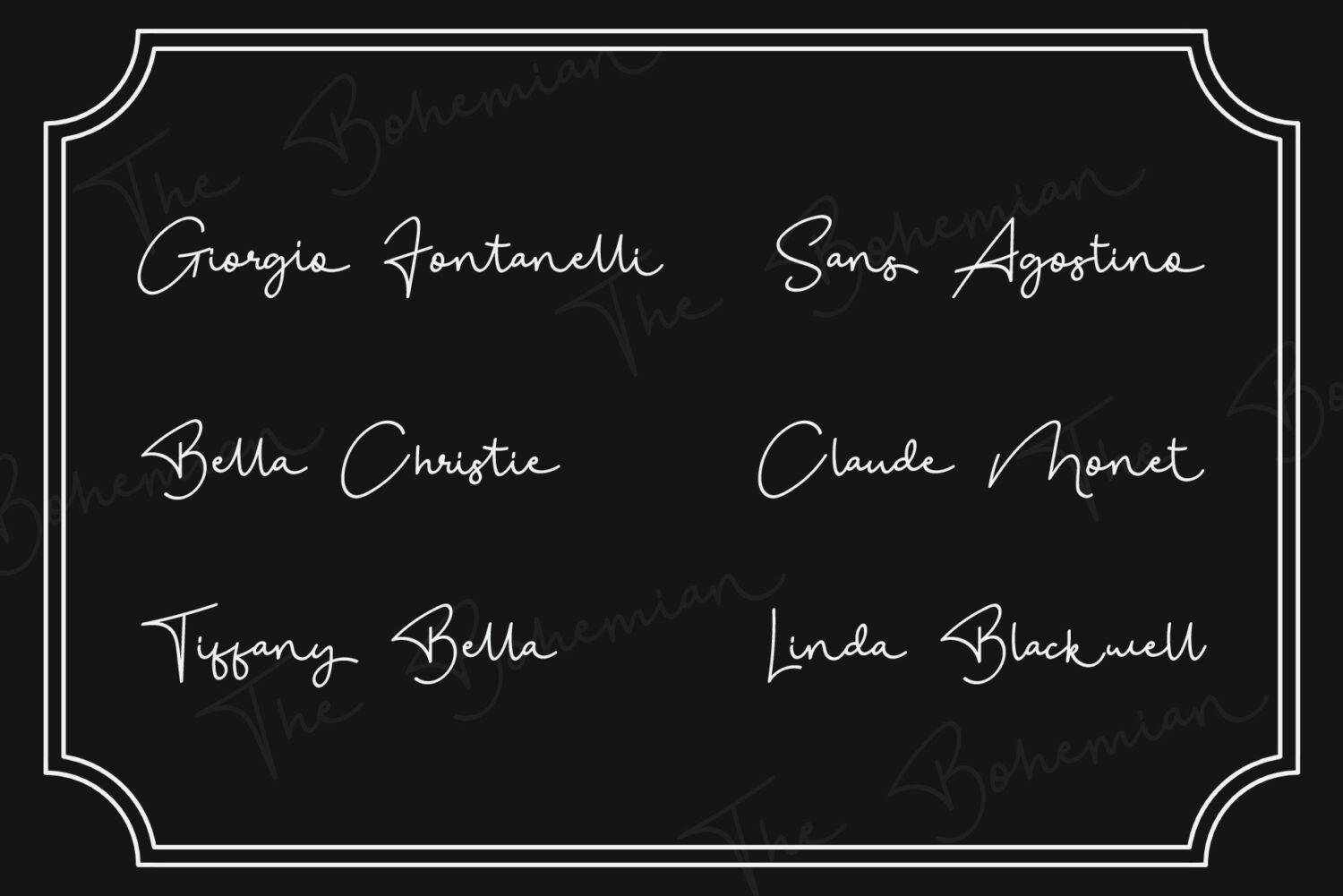 The Bohemian Font sample