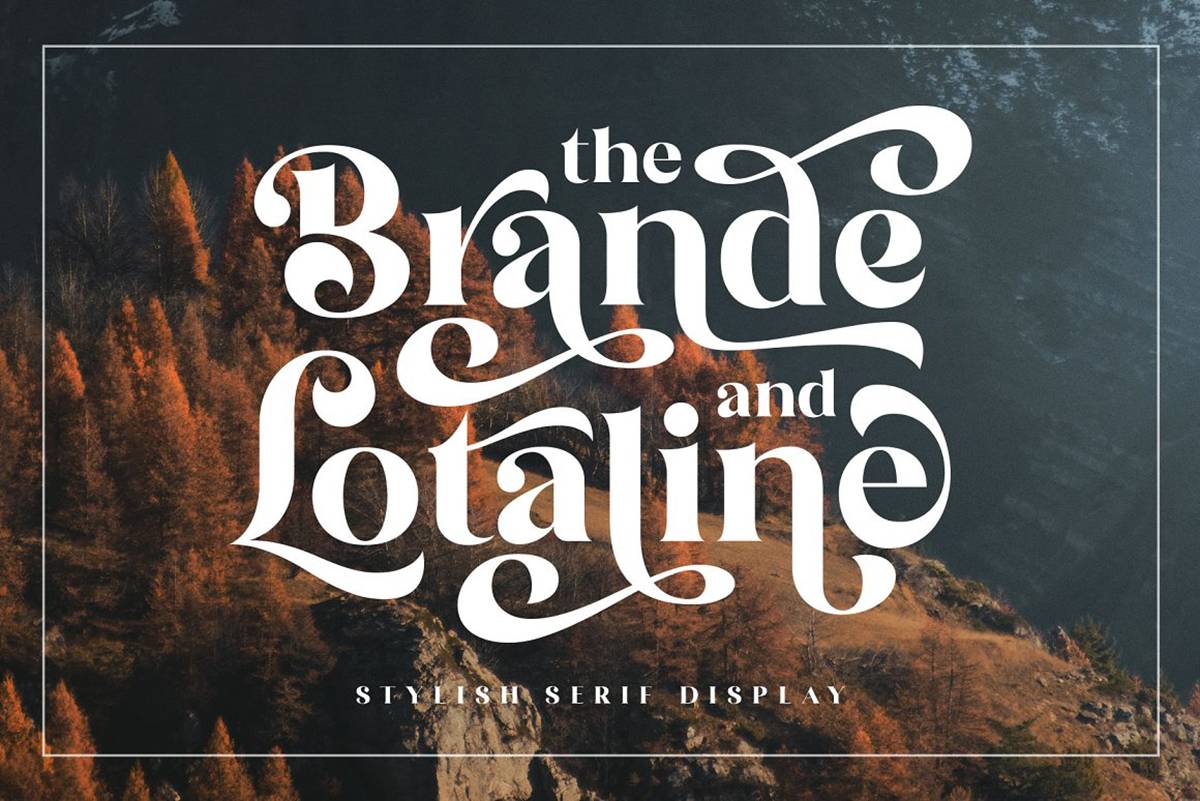 The Brande and Lotaline Font sample
