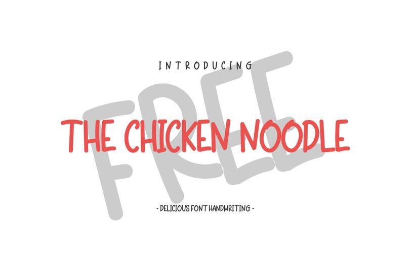 The Chicken Noodle Font sample